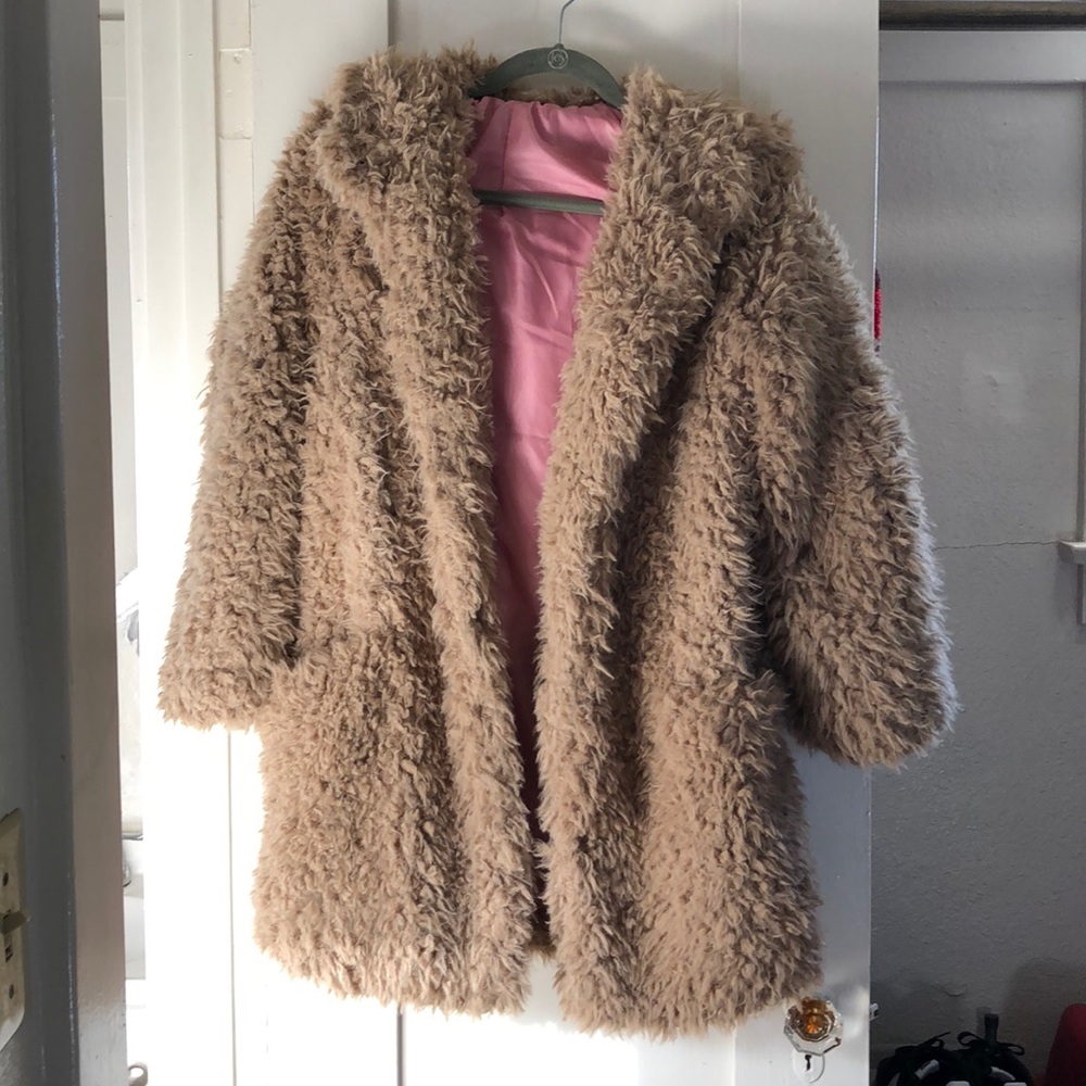 Fuzzy Hooded Coat